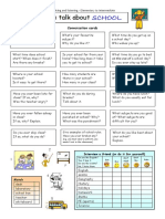 Speaking and listening - Elementary to Intermediate school conversation cards