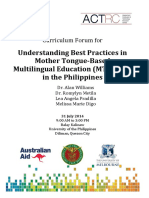 Understanding Best Practices in Mother Tongue-Based Multilingual Education (MTB-MLE) in The Philippines
