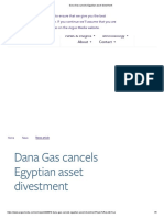 Dana Gas Cancels Egyptian Asset Divestment
