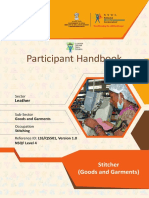 Participant Handbook: Stitcher (Goods and Garments)