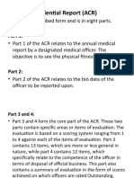 Annual Confidential Report (ACR)