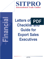 Letters of Credit Checklist and Guide For Export Sales Executives
