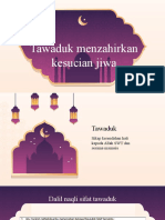 Tawaduk Menzahirkan Kesucian Jiwa