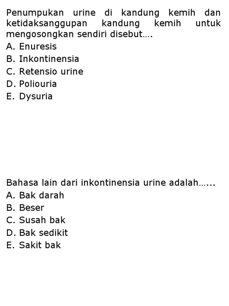 Gangguan Eliminasi Urine dan Alvi | PDF