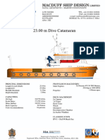 23.00m Dive Support Workboat Catamaran Data Sheet