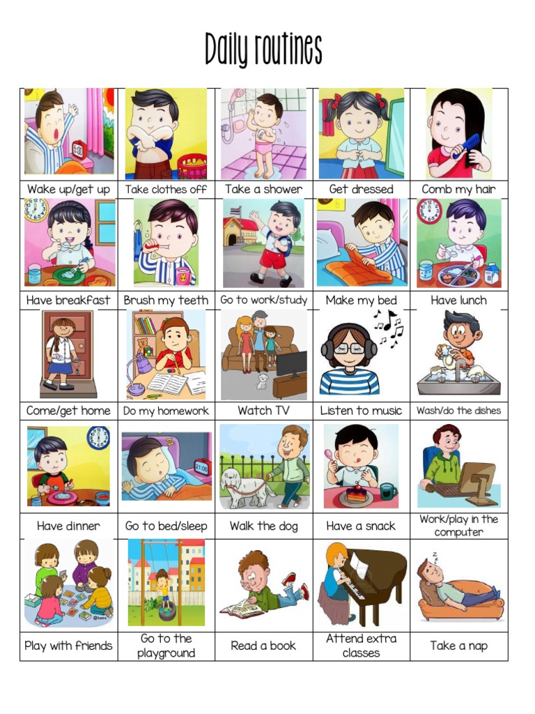 Daily Routines: Take Clothes Off | PDF | Language Arts & Discipline ...