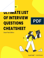 Ultimate List of Interview Questions Cheatsheet