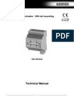 4-Channel 16AX Actuator - DIN Rail Mounting: Technical Manual