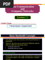 Data Communication and Computer Networks: Transmission Impairment