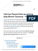 Cách học Phrasal Verbs qua phương pháp Bloom's Taxomony - Phần 1 - Anh Ngữ ZIM