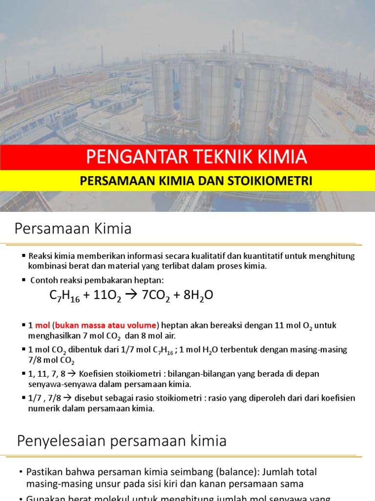 Persamaan Kimia dan Stoikiometri Dasar | PDF | Metode & Bahan Ajar ...