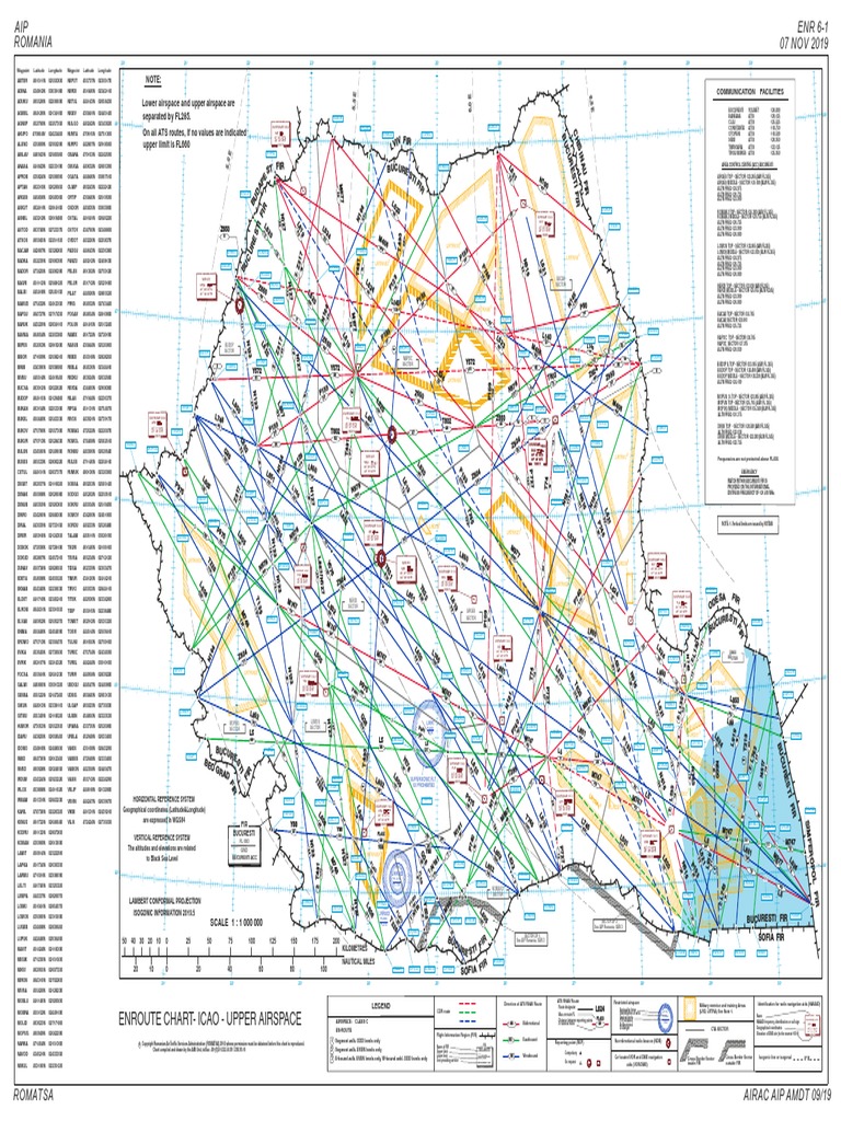 Enroute Chart-Icao - Upper Airspace: 07 NOV 2019 ENR 6-1 Romania AIP ...