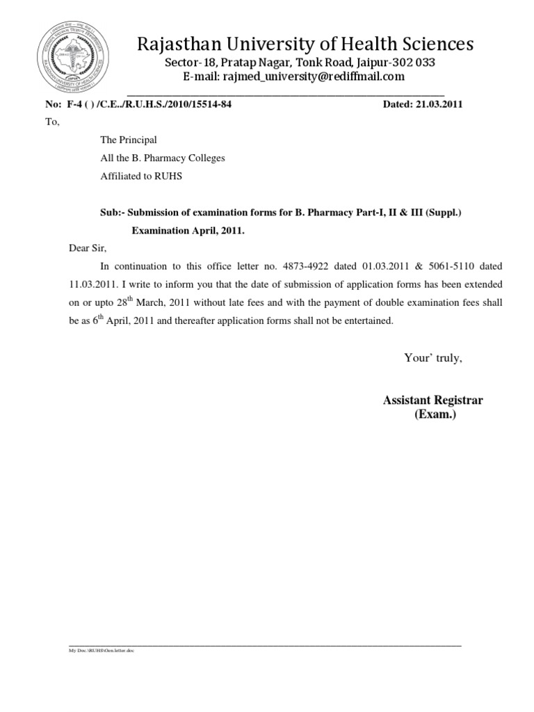 Rajasthan University of Health Sciences | PDF