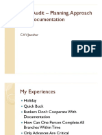 01) Bank Audit - Planning and Documentation - CA. V Jawahar, Hyderabad