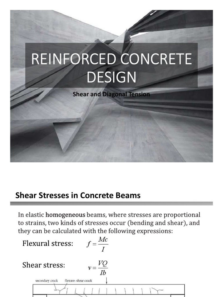 Shear Design of Reinforced Concrete Beams: Analysis of Shear Stresses ...