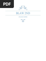 Blaw 2Nd: (Document Subtitle)