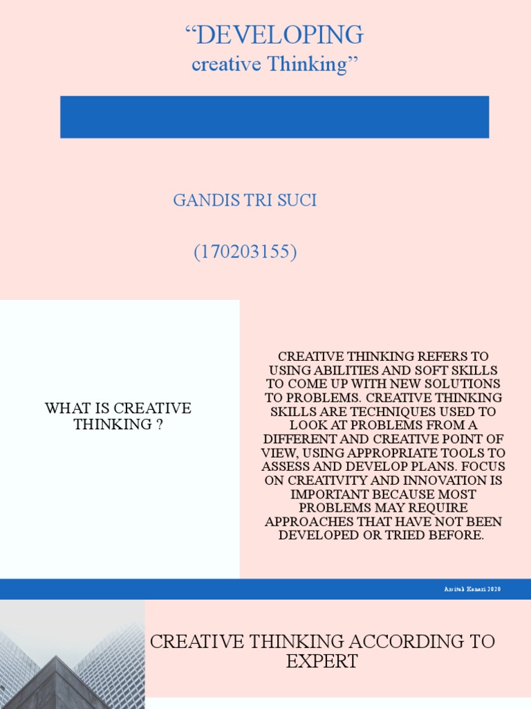 Developing Creative Thinking | PDF
