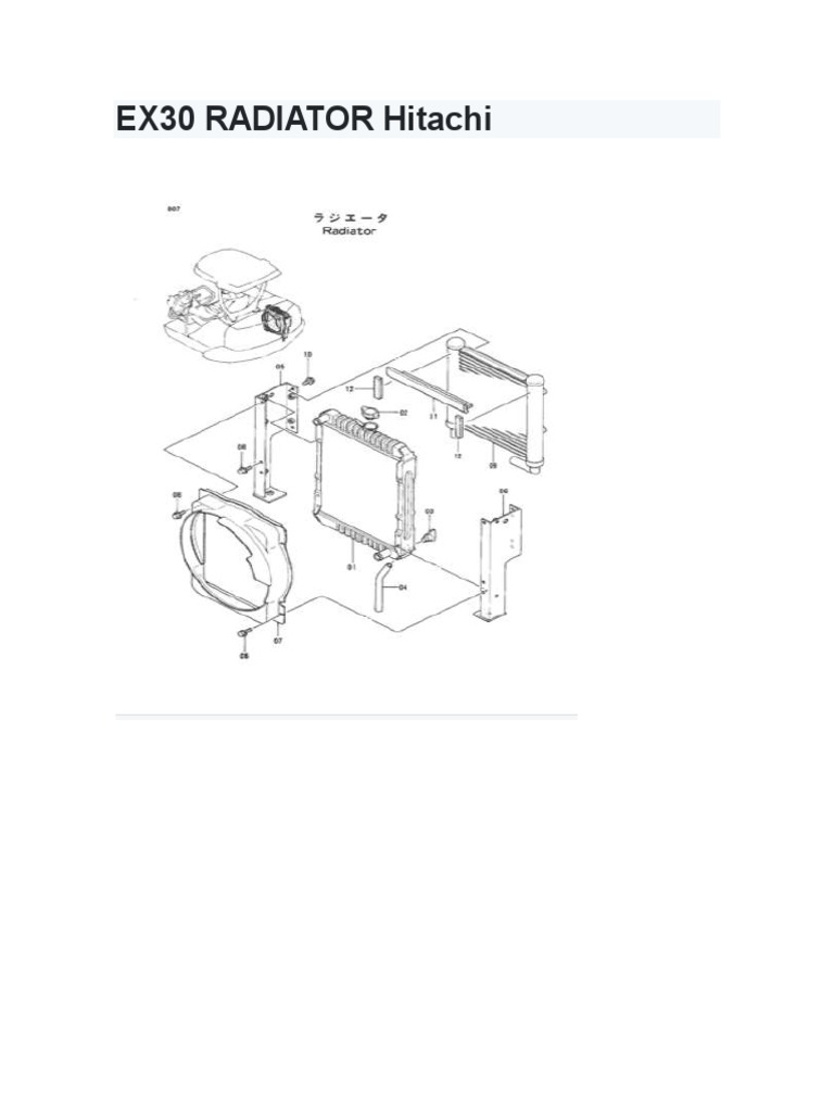 EX30 RADIATOR Hitachi | PDF
