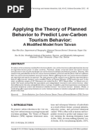 Applying The Theory of Planned Behavior To Predict Low-Carbon Tourism Behavior