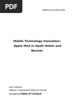 Download Mobile Technology Innovation Apple iPad in Hyatt Hotels and Resorts by ard SN51283994 doc pdf