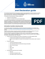 Australia Travel Declaration - Ref Guide v3.0