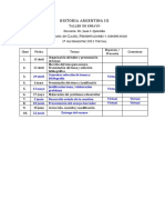 Cronograma Taller Ensayo - ARG III - 2021