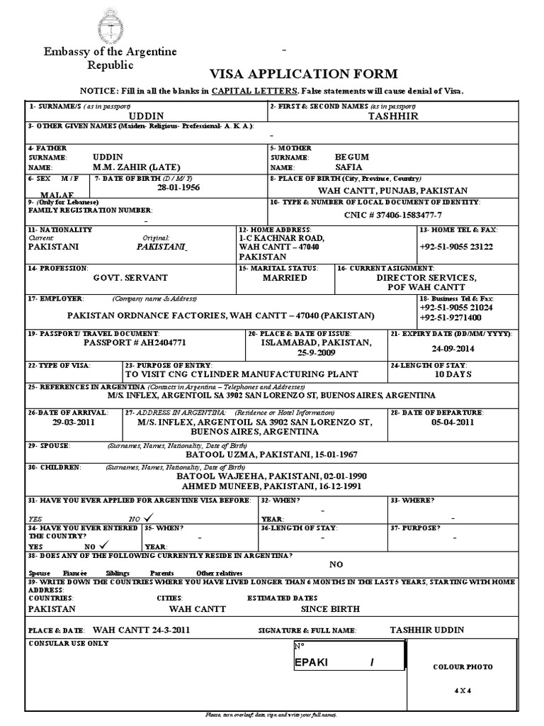 Official Visa Requirements | Visas and immigration – NHAJR