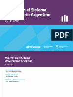 Mujeres en El Sistema Universitario Argentino - Estadisticas 2018-2019 0