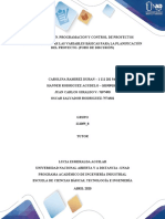 Planificación y control de proyectos: Variables básicas