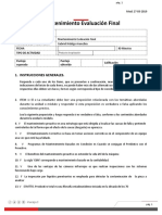 Mantenimiento Evaluación Final: 1. Instrucciones Generales