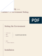 Web Lecture # 2 (Environment Setting)