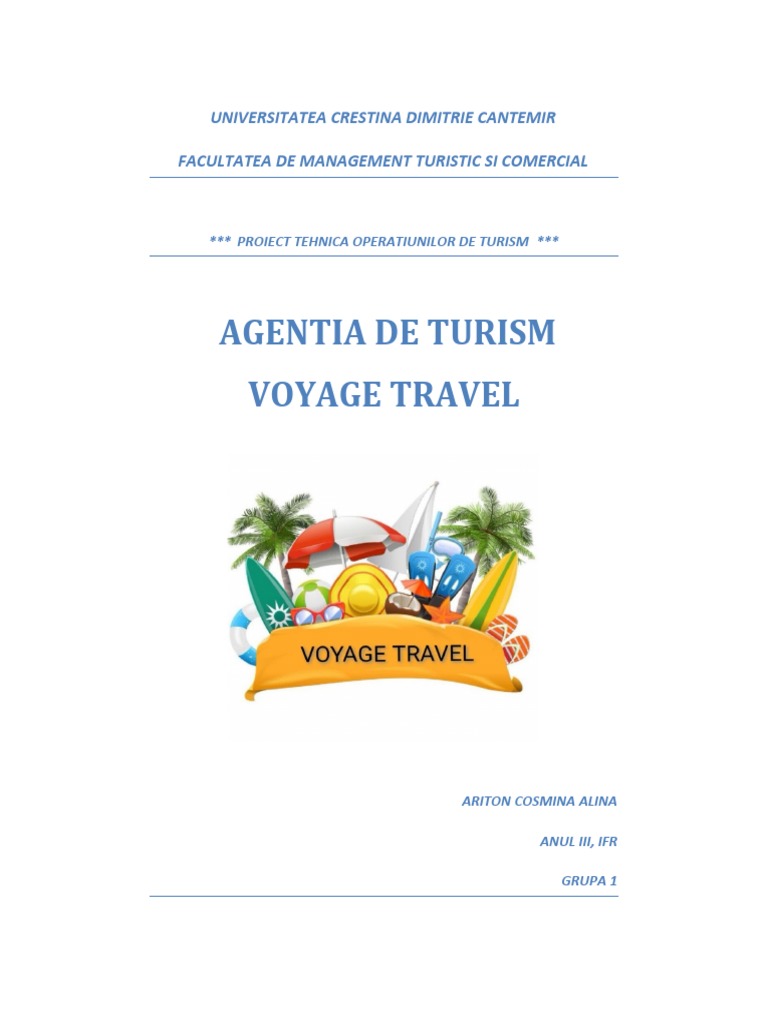 Proiect Tehnica Operatiunilor de Turism - AGENTIA DE TURISM 