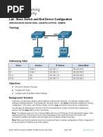 2.9.2 Lab - Basic Switch and End Device Configuration