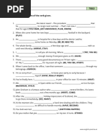 B1 All Tenses T053: Fill in The Correct Form of The Verb Given