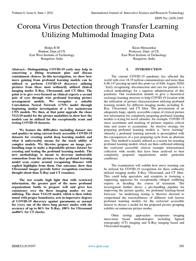 COVID-19 Detection via Transfer Learning | PDF | Medical Imaging | Ct Scan