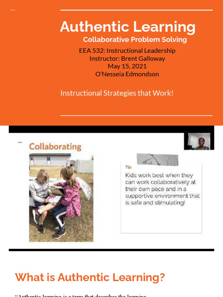 Authentic Learning in Education Strategies | PDF | Learning | Change