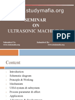 Ultrasonic Machining Seminar