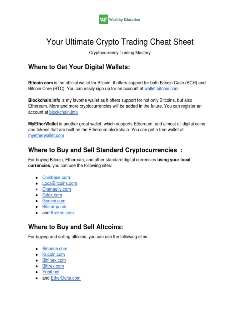 S4-Your Ultimate Crypto Trading Cheat Sheet | PDF | Antivirus Software |  Cryptocurrency