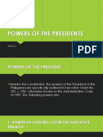 Unit Vi Executive Part 2 Powers of Presidents and Vice Presidents