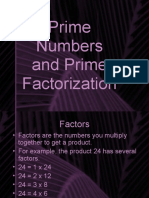 Prime Numbers and Prime Factorization