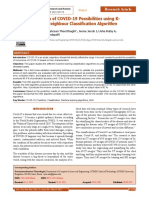 Prediction of COVID-19 Possibilities Using KNeares