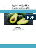 Feasibility Study and Sensitivity Analysis of Organic Avocado Farming in Nepal