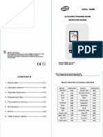 GM100 Ultrasonic Thickness Gauge Instruction Manual