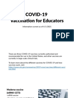 COVID-19 Vaccinations For Educators