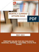 English Monthly Current Affairs Saga May 2021