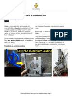 3D Printed Lost PLA Investment Casting Aluminium
