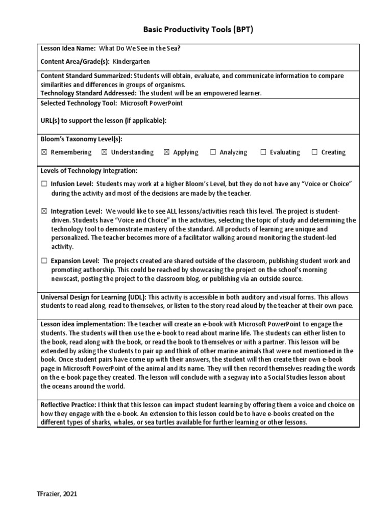Updated Basic Productivity Tools Lesson Idea Pdf Teaching Learning