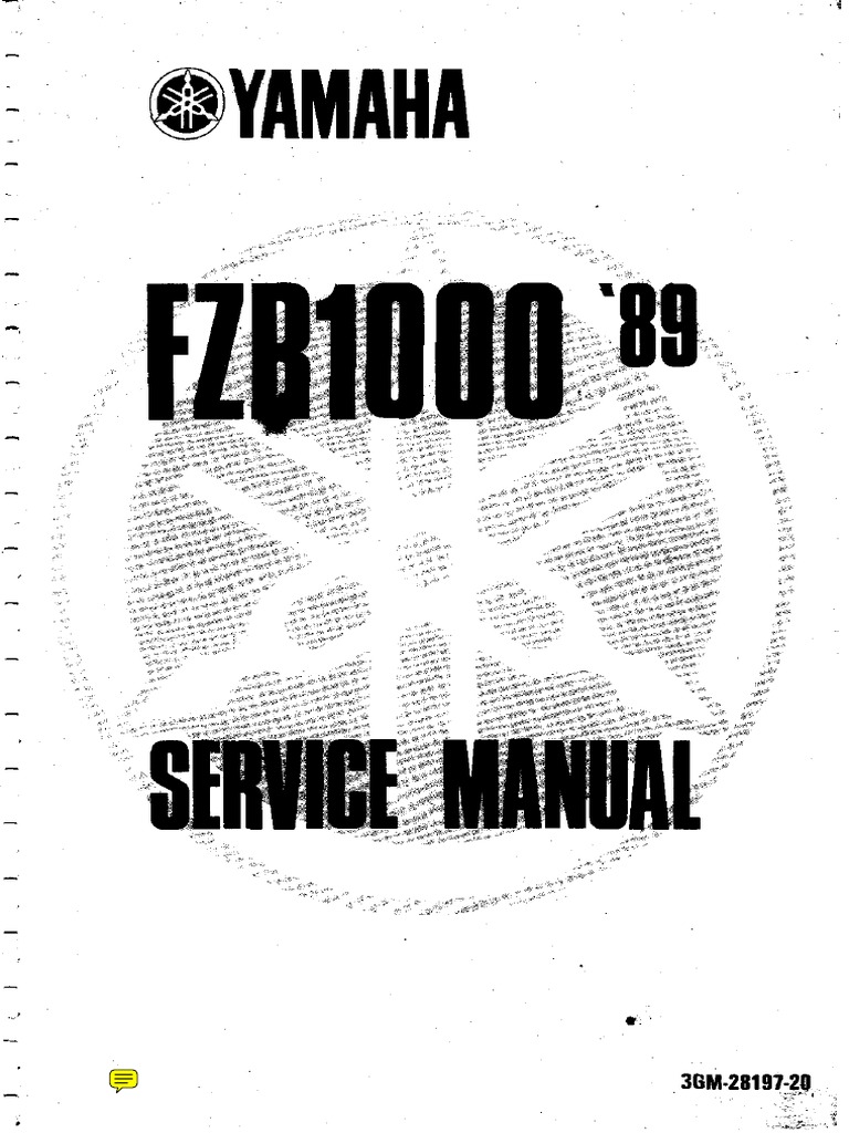 Fzr1000 89 Service Manual | PDF