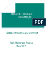 Algoritmo e Lógica de Programação_13_05_21 - Informatica para Internet_Google Class