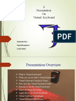 A Presentation On Virtual Keyboard: Submitted By:-Jugaaduengineer (Anil Saini)